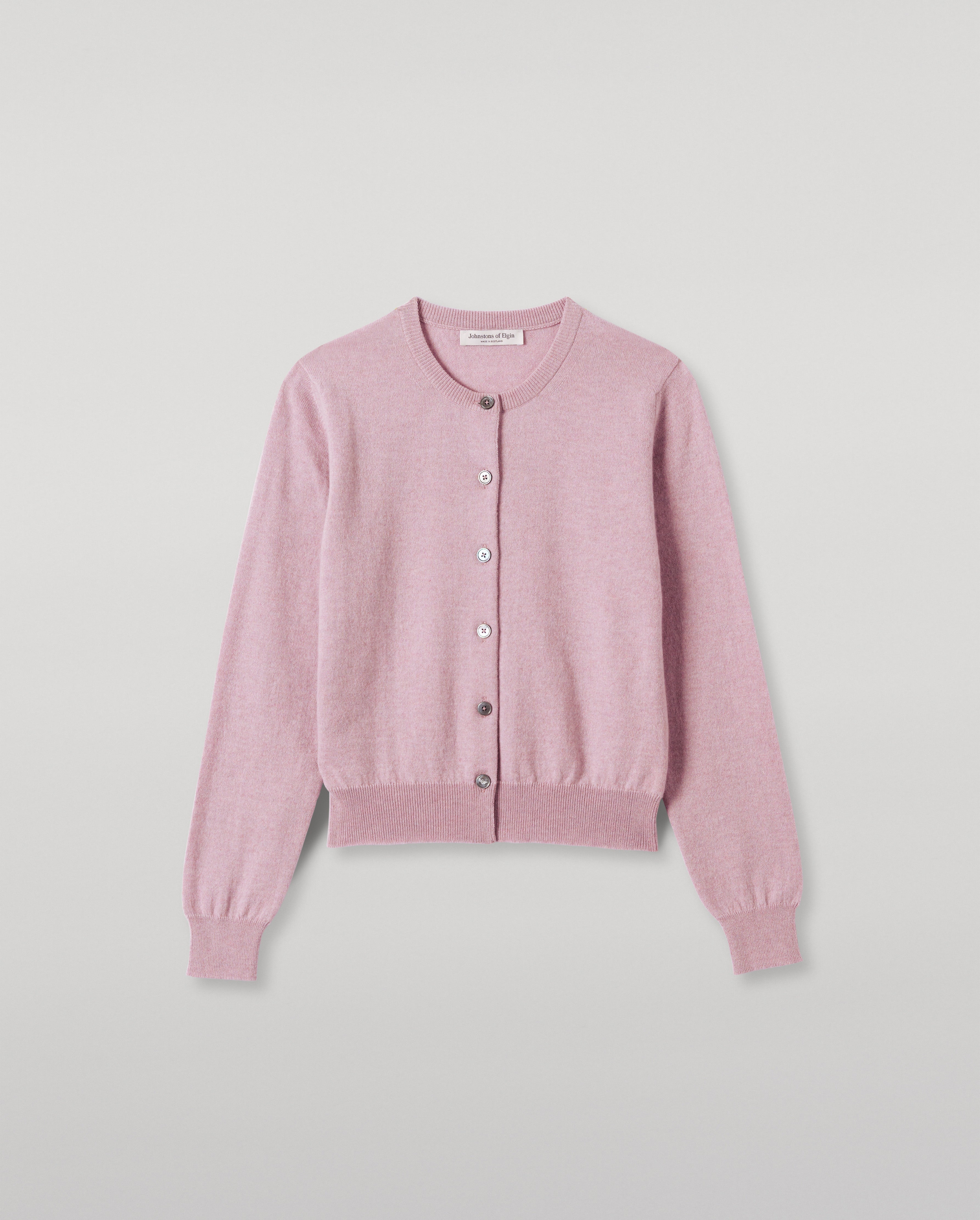 Iris Light Pink Classic Cashmere Cardigan
