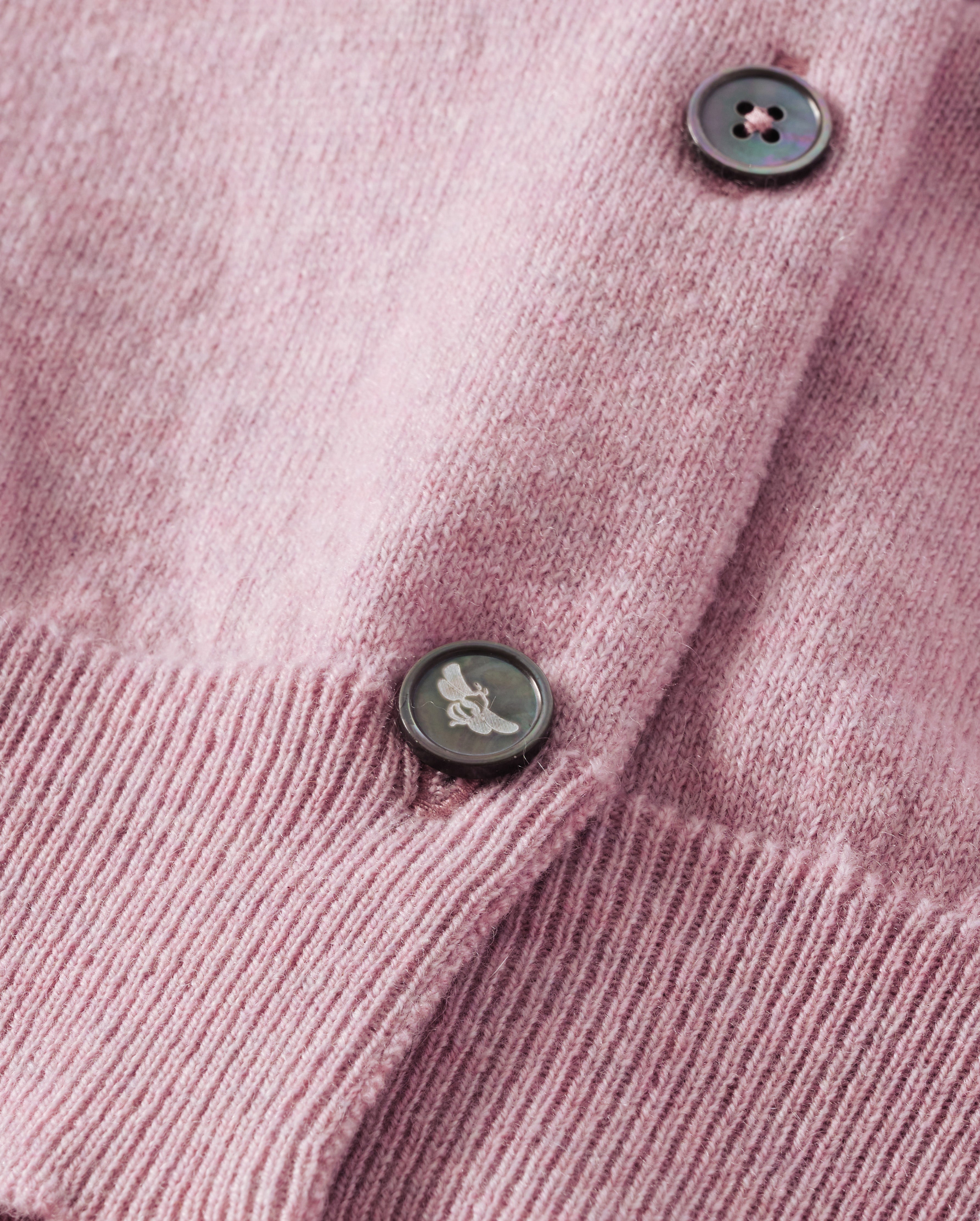 Iris Light Pink Classic Cashmere Cardigan