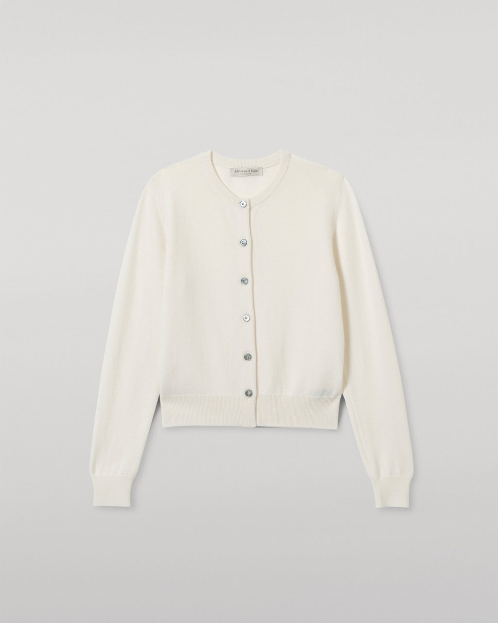 Iris White Classic Cashmere Cardigan