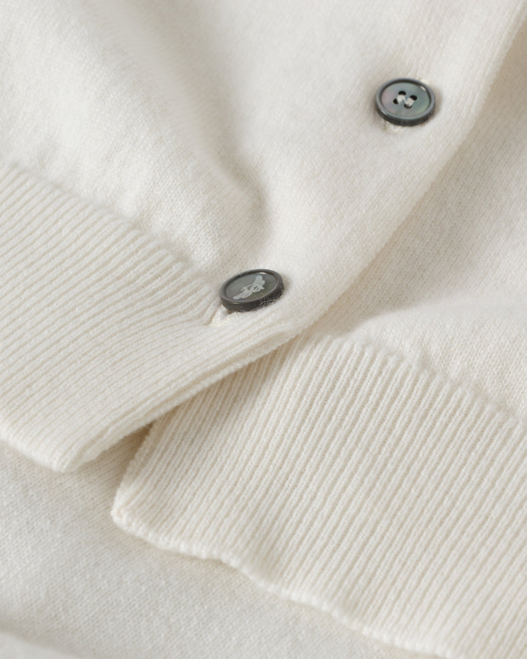 Iris White Classic Cashmere Cardigan