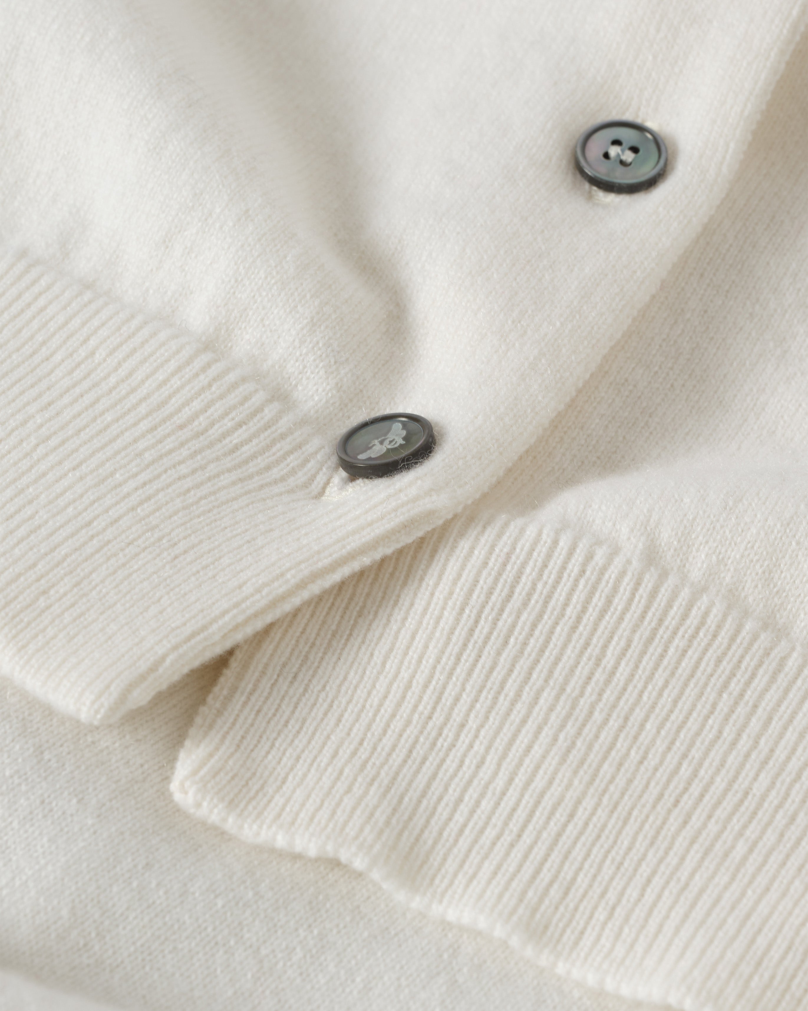 Iris White Classic Cashmere Cardigan
