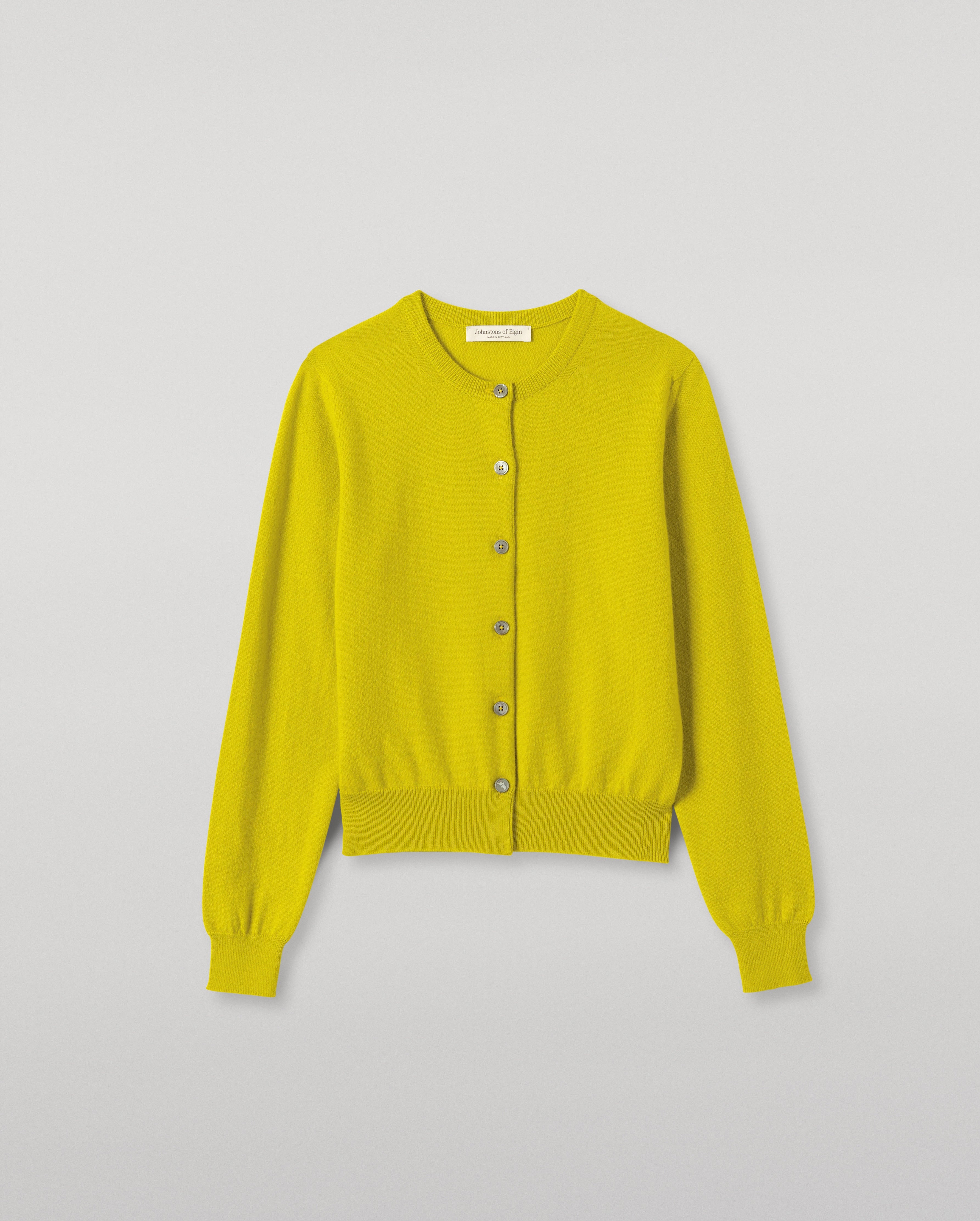 Iris Yellow Classic Cashmere Cardigan