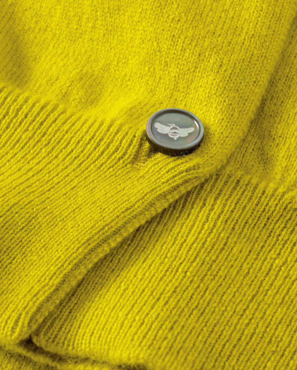 Iris Yellow Classic Cashmere Cardigan