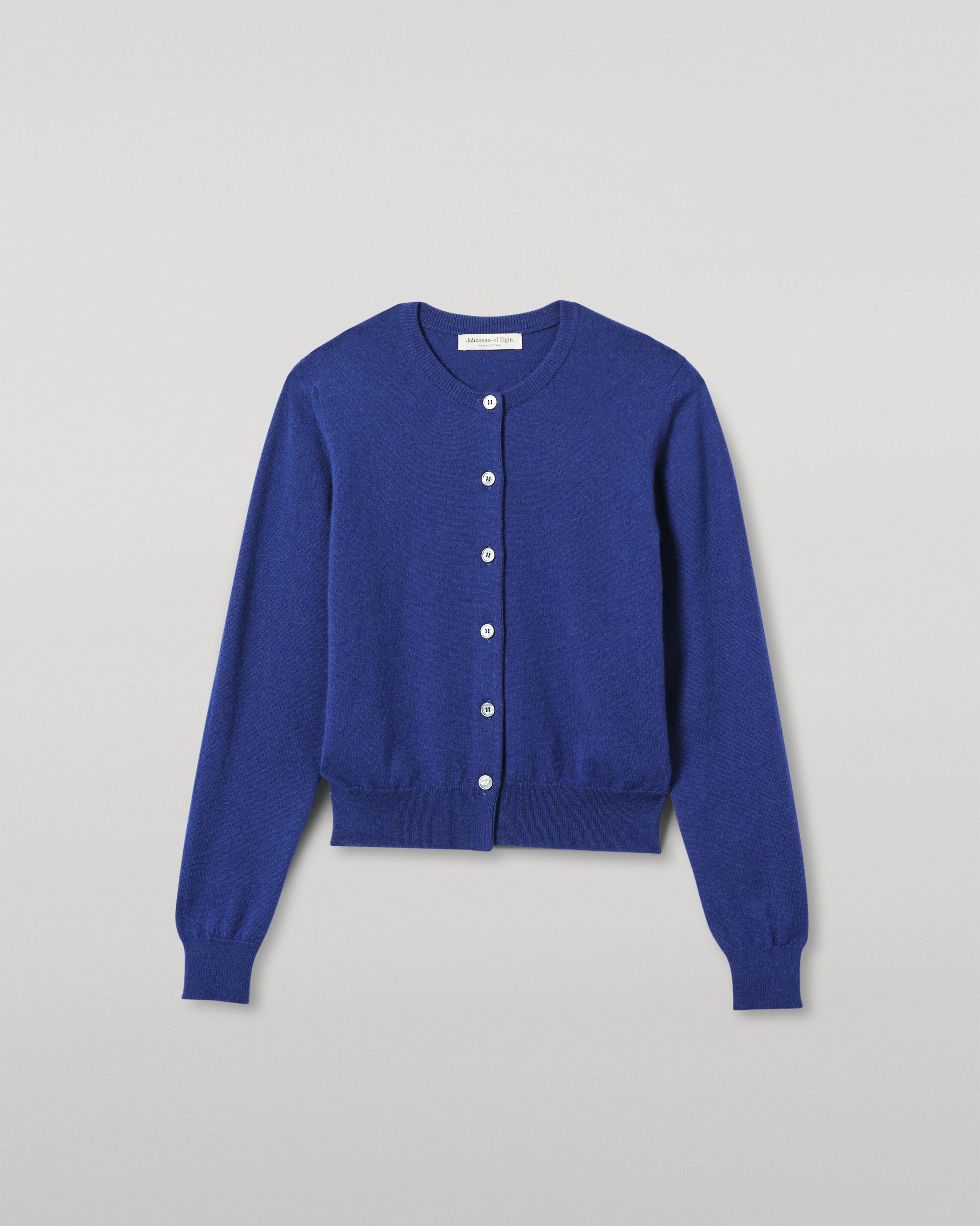 Iris Blue Classic Cashmere Cardigan