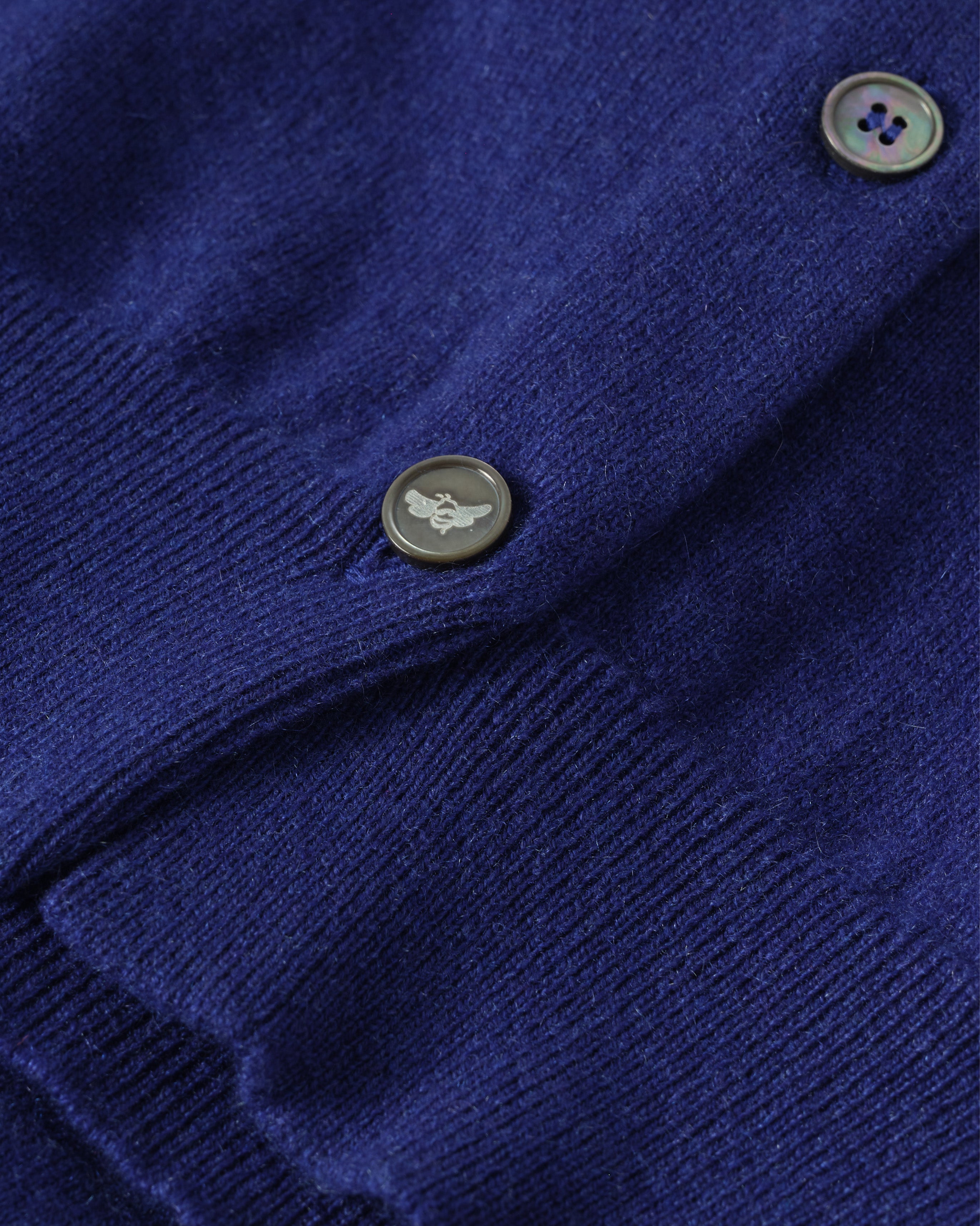 Iris Blue Classic Cashmere Cardigan