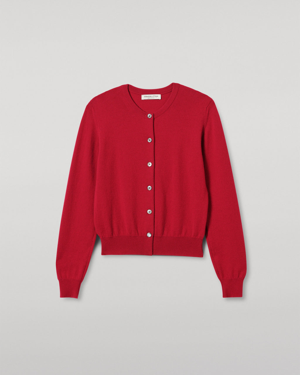Iris Red Classic Cashmere Cardigan