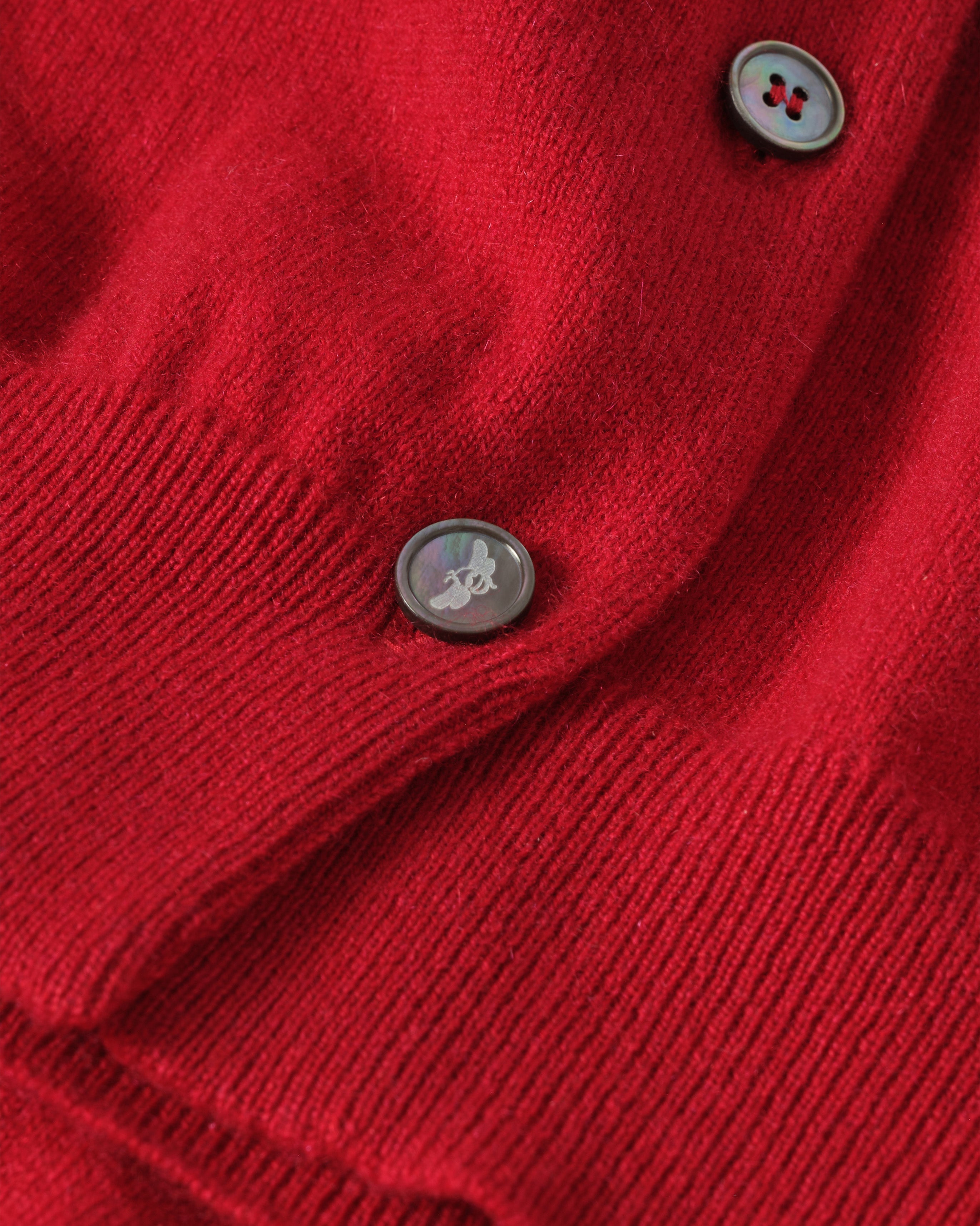 Iris Red Classic Cashmere Cardigan