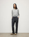 Iris Pale Grey Classic Cashmere Cardigan