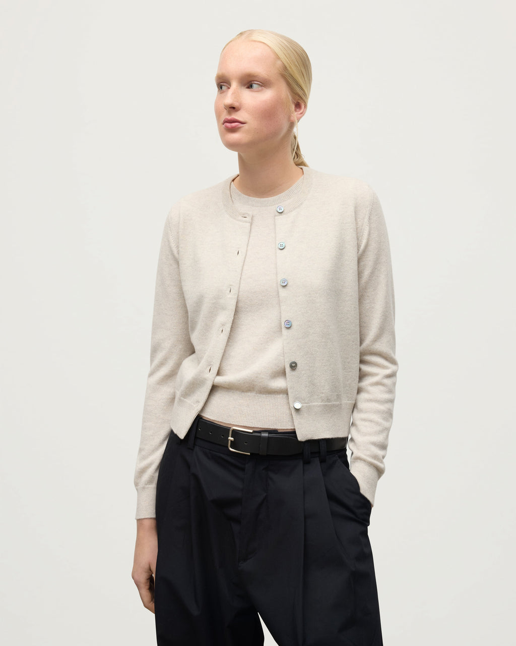 Iris Natural Classic Cashmere Cardigan