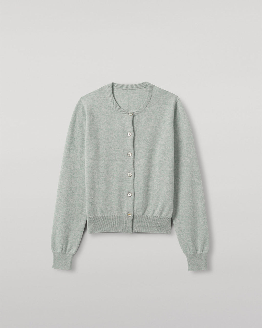 Iris Light Green Classic Cashmere Cardigan