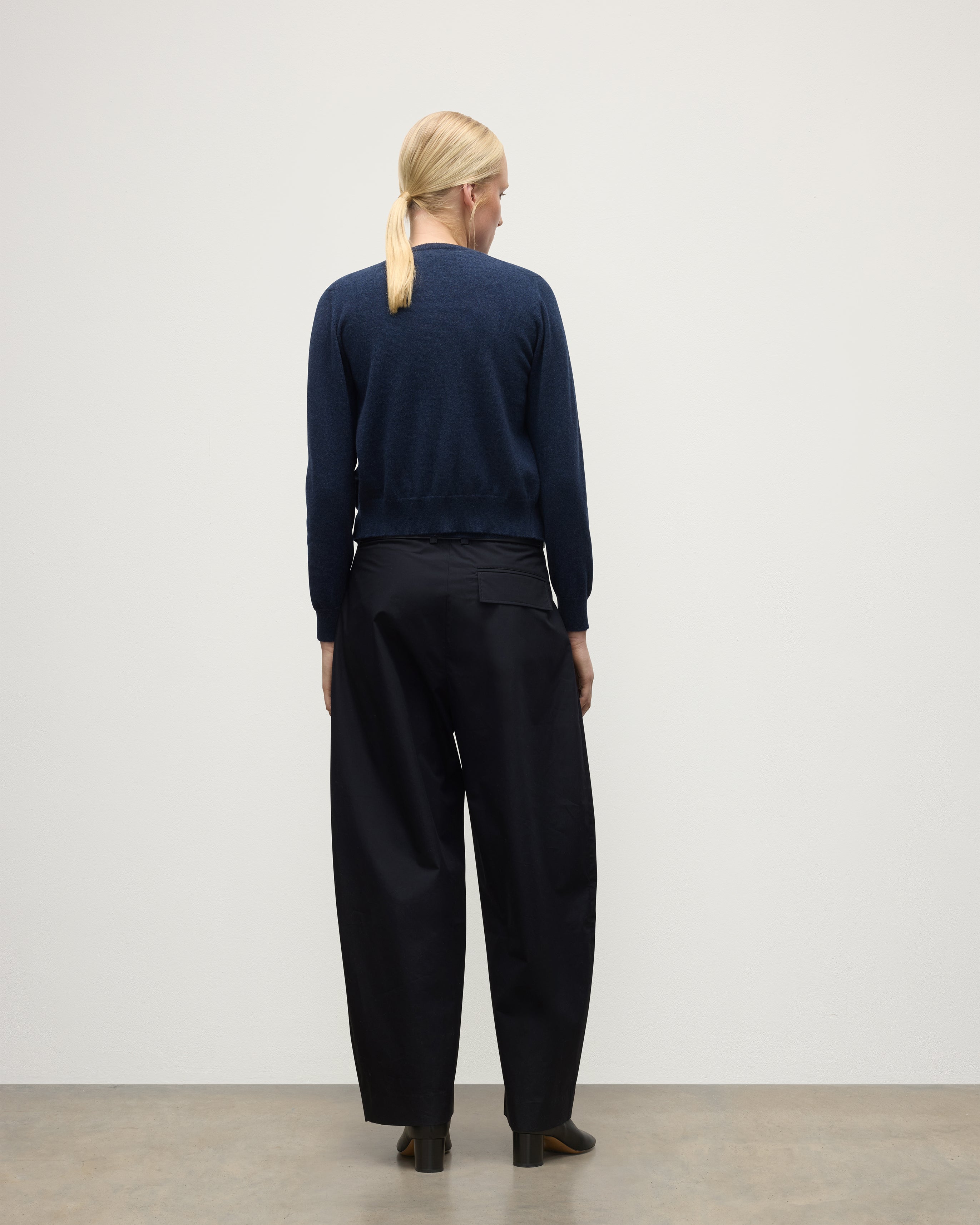 Iris Navy Classic Cashmere Cardigan
