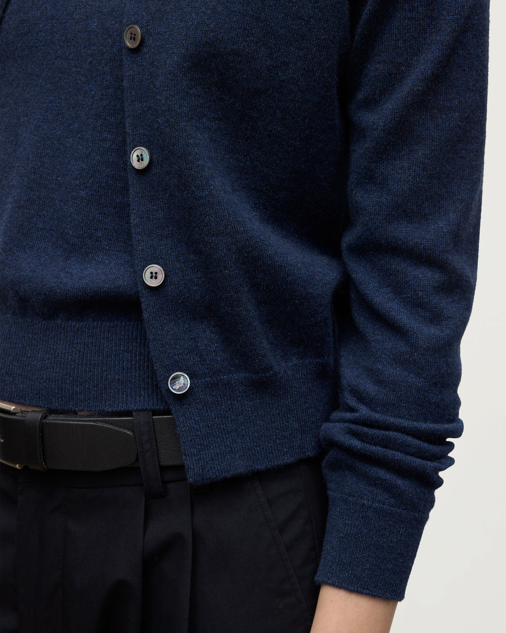 Iris Navy Classic Cashmere Cardigan