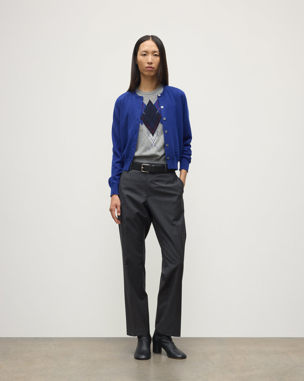 Iris Blue Classic Cashmere Cardigan