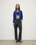 Iris Blue Classic Cashmere Cardigan