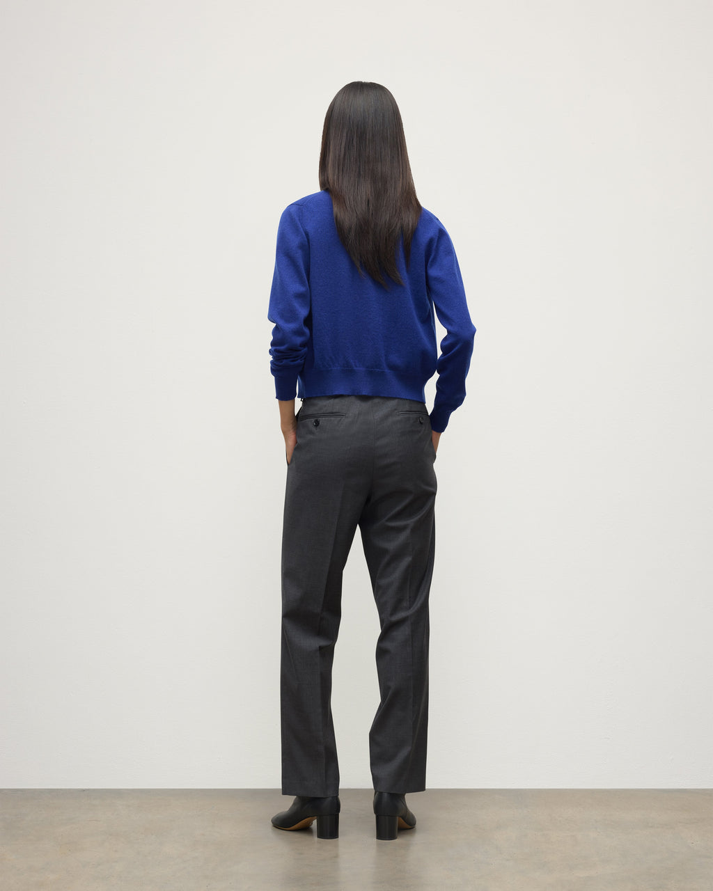 Iris Blue Classic Cashmere Cardigan