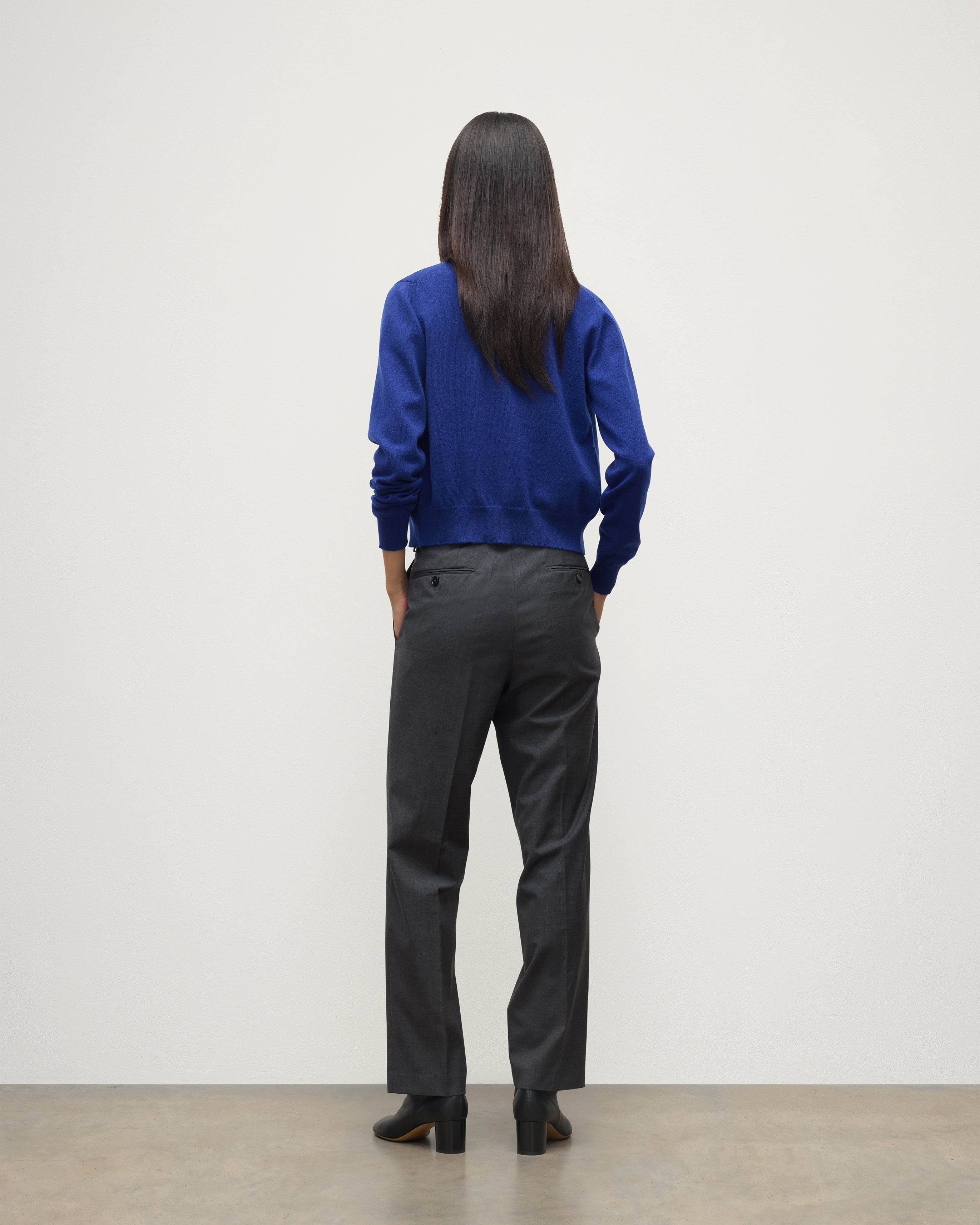 Iris Blue Classic Cashmere Cardigan