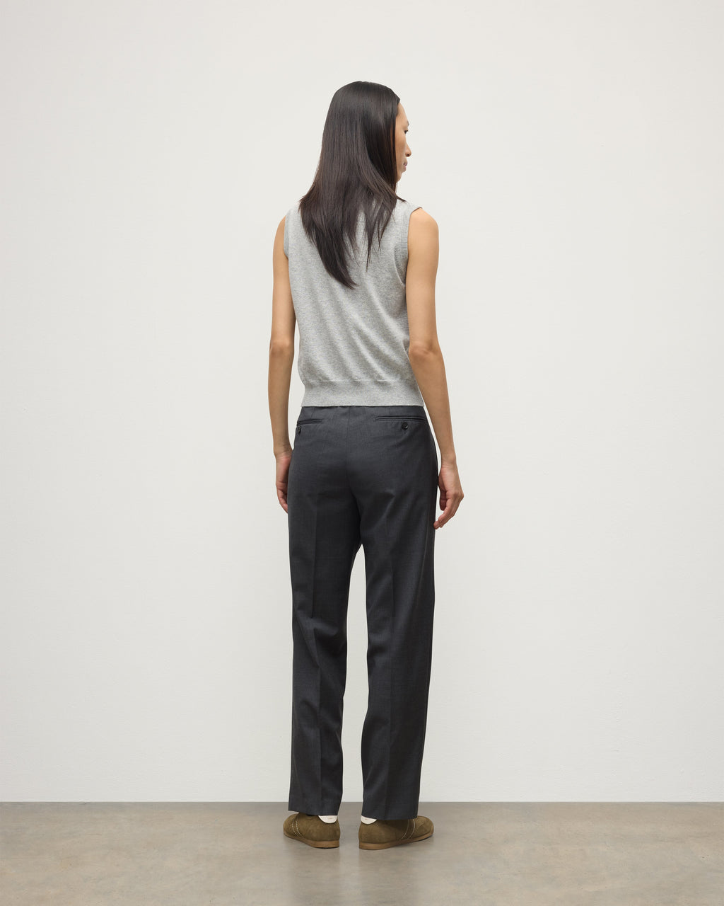 Iris Pale Grey Classic Cashmere Tank