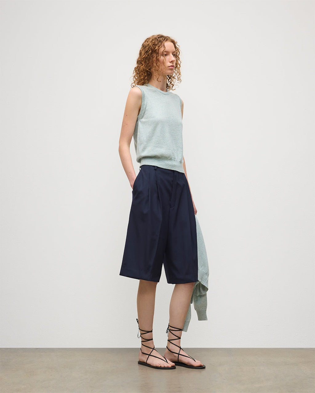 Iris Light Green Classic Cashmere Tank