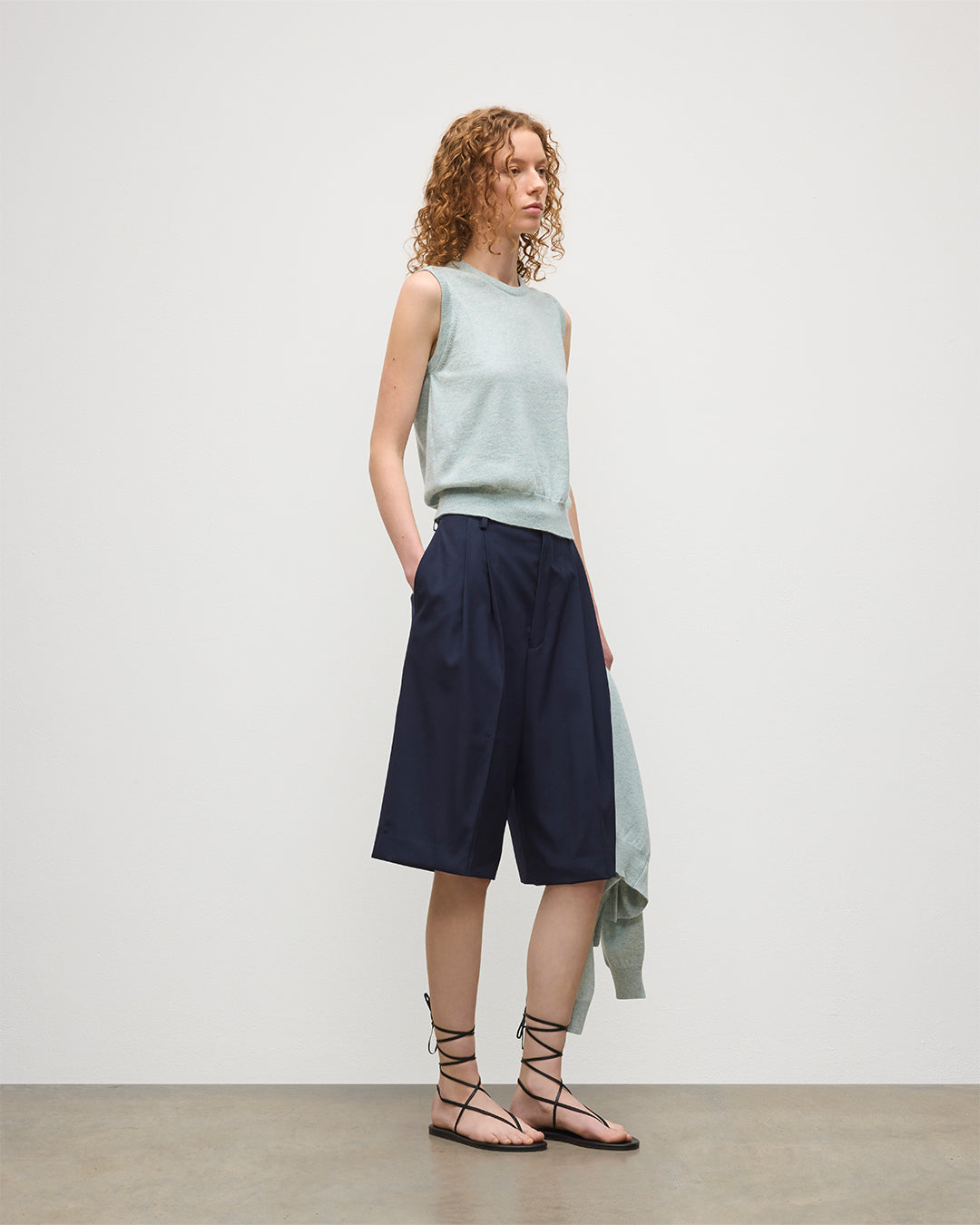 Iris Light Green Classic Cashmere Tank