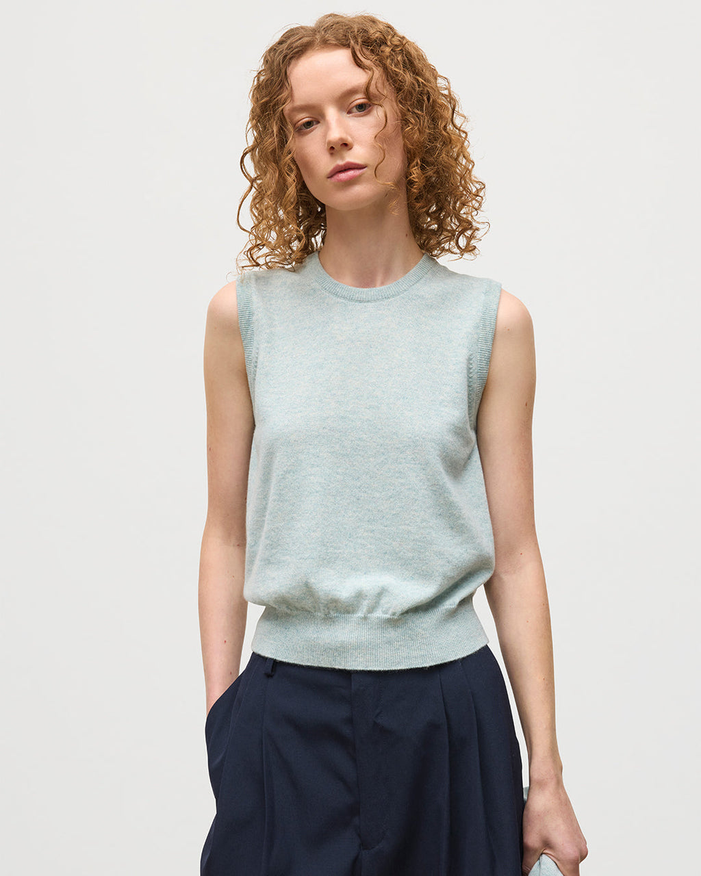Iris Light Green Classic Cashmere Tank