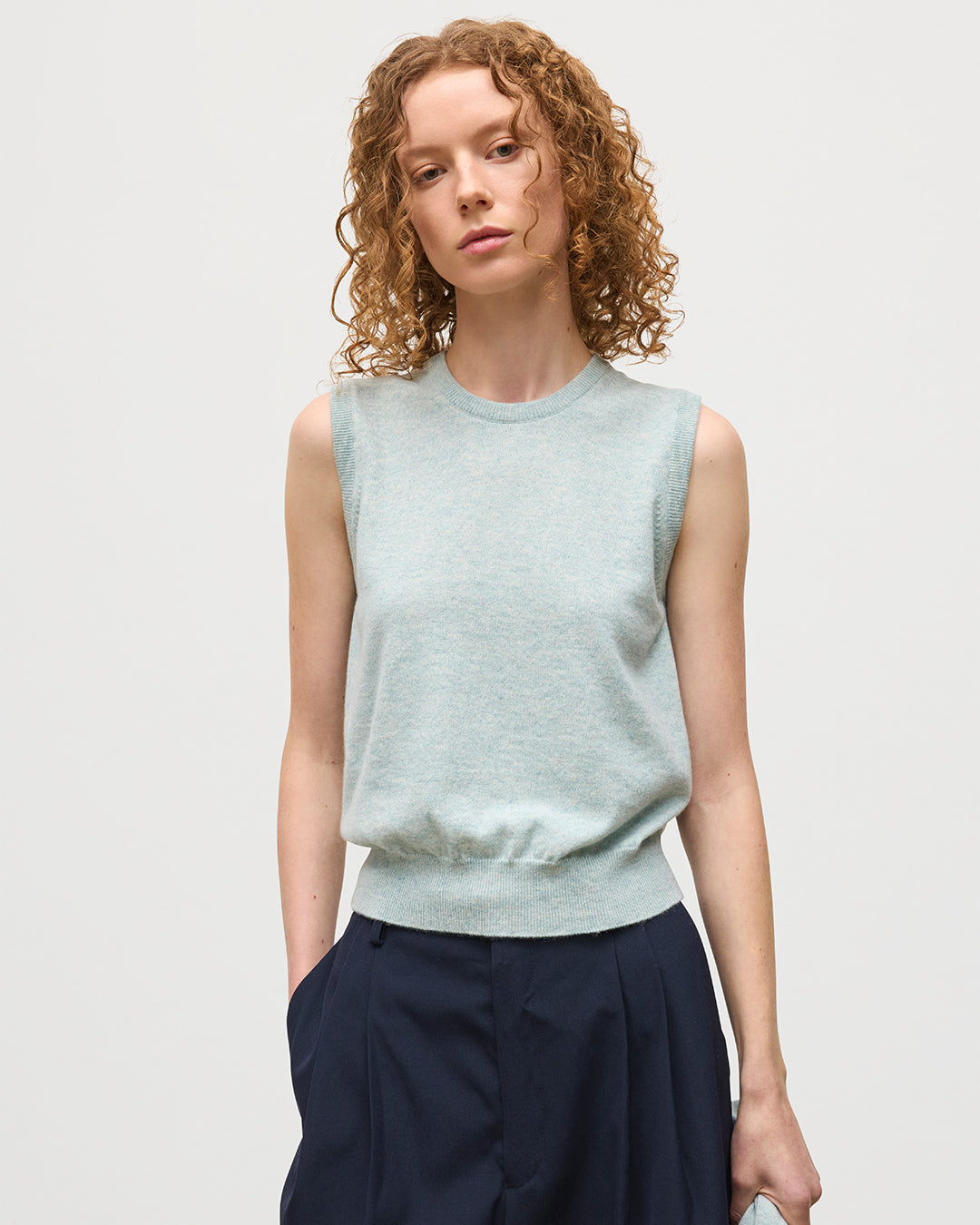 Iris Light Green Classic Cashmere Tank
