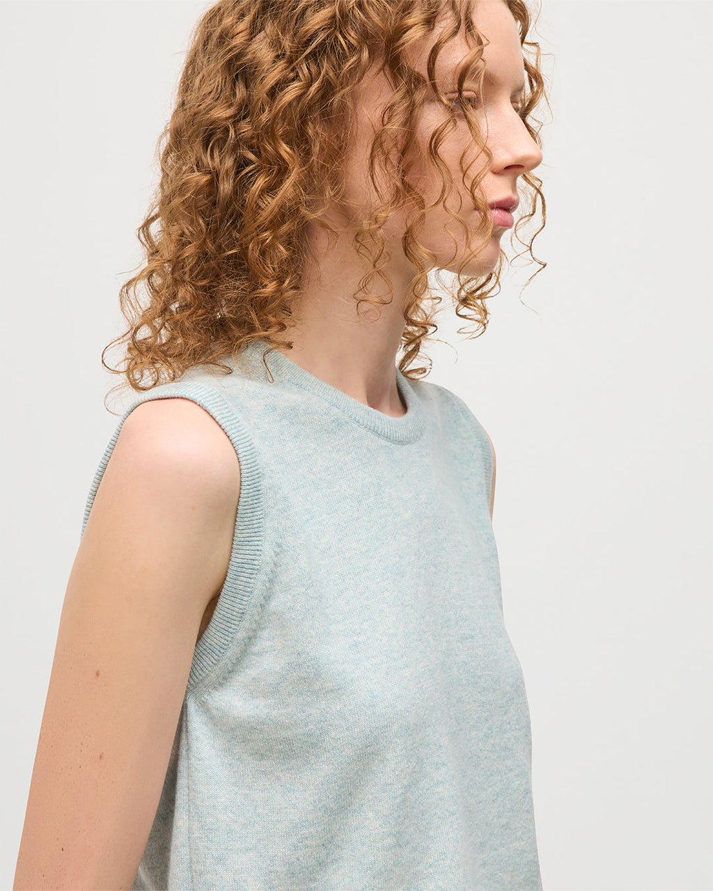 Iris Light Green Classic Cashmere Tank
