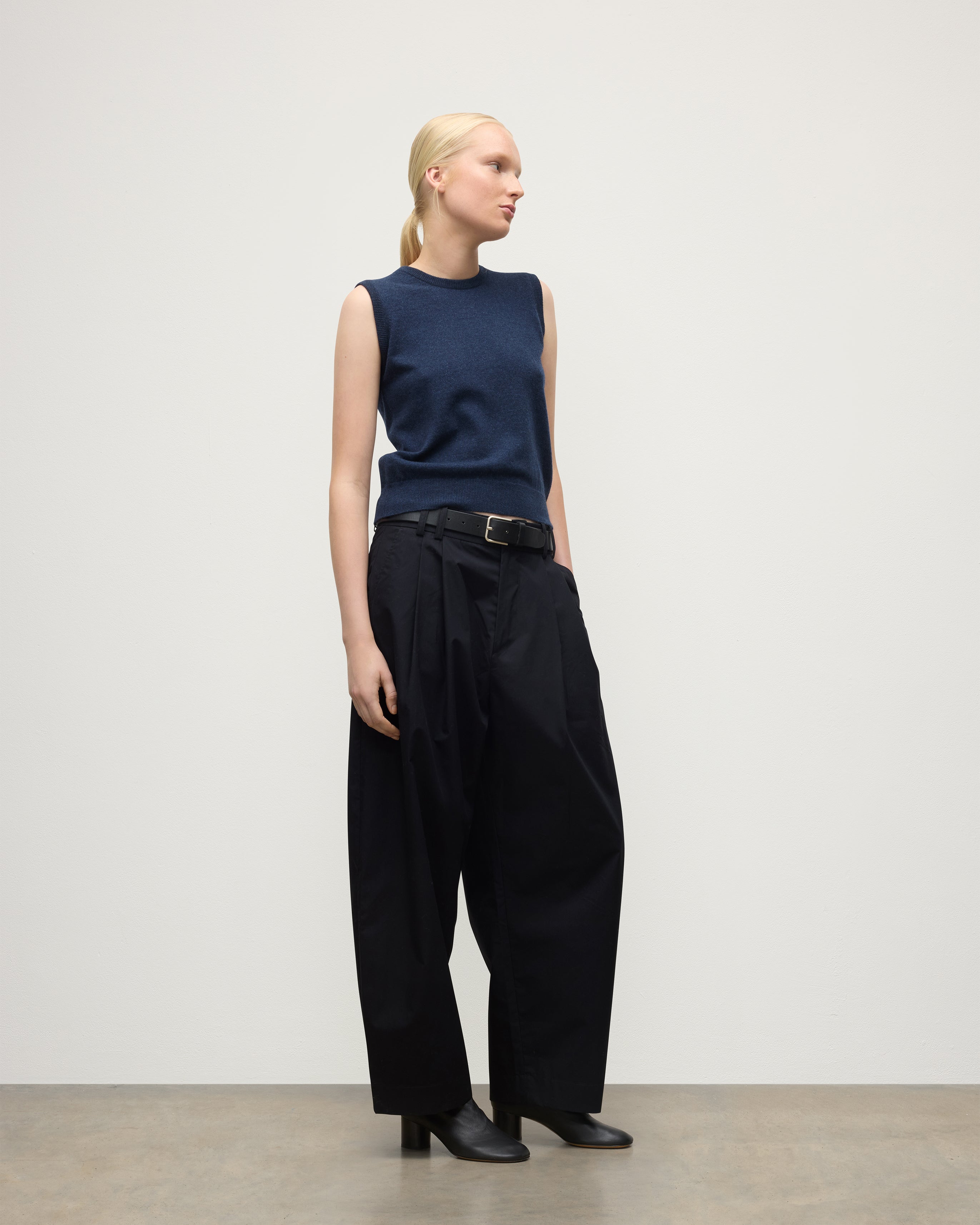 Iris Navy Classic Cashmere Tank