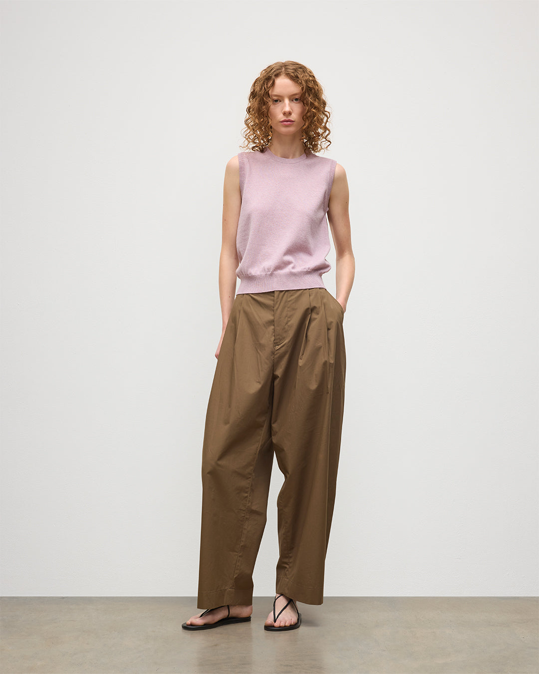 Iris Light Pink Classic Cashmere Tank