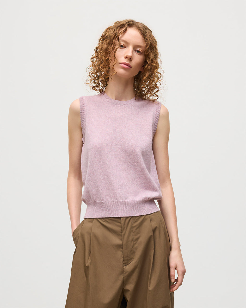 Iris Light Pink Classic Cashmere Tank