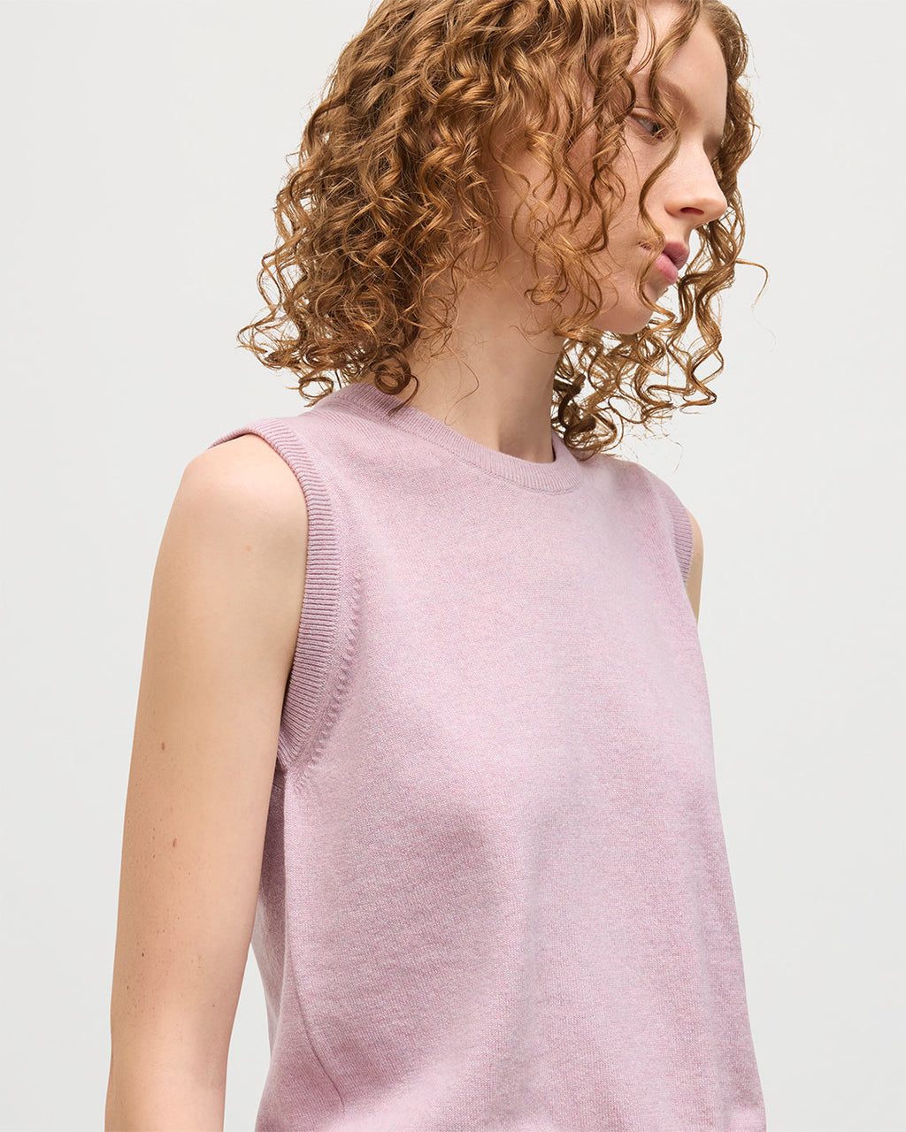 Iris Light Pink Classic Cashmere Tank
