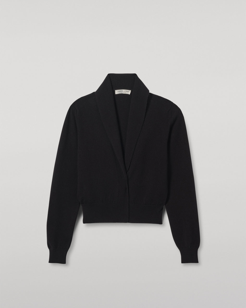 Crathie Black Shawl Cashmere Cardigan