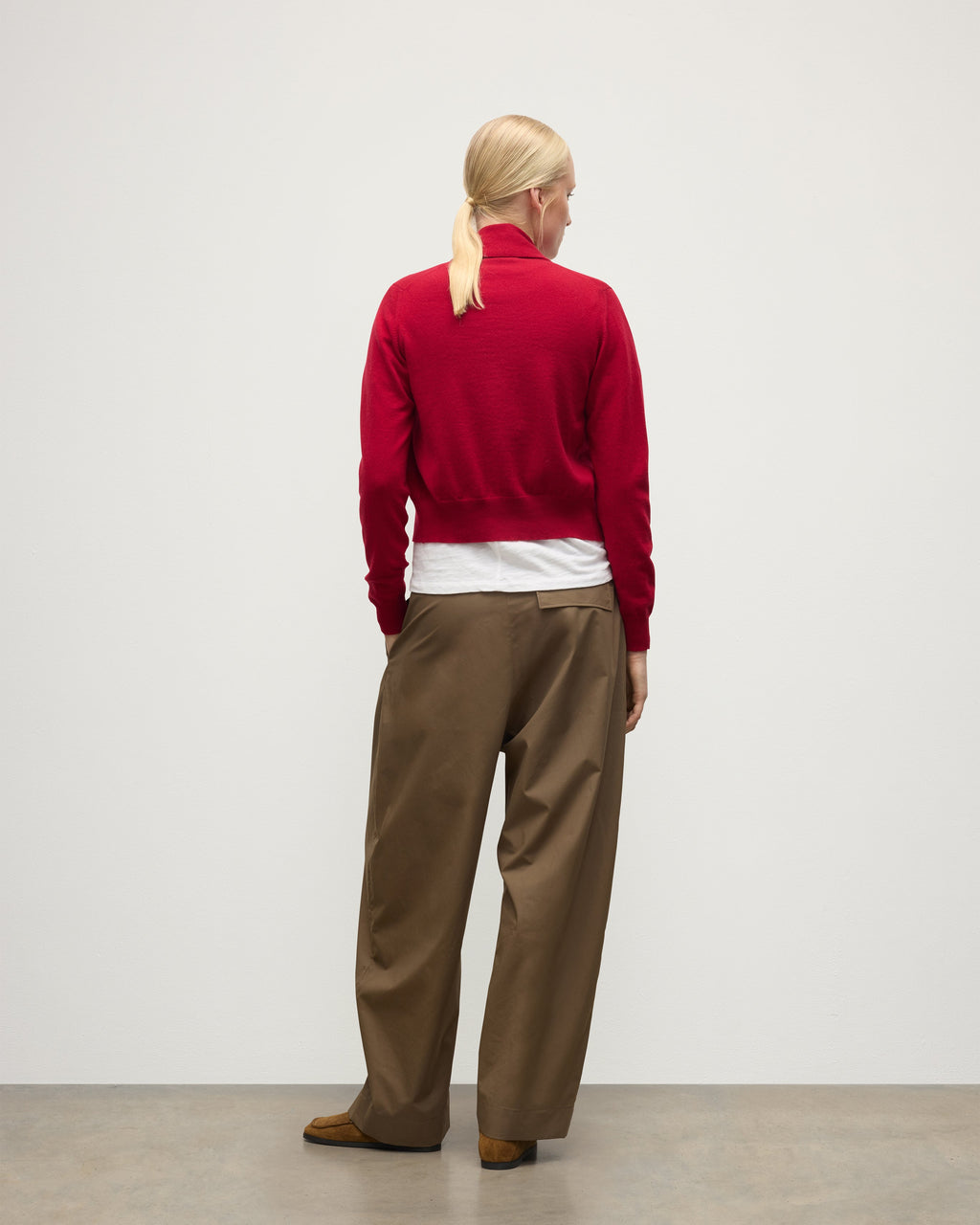 Crathie Red Shawl Cashmere Cardigan