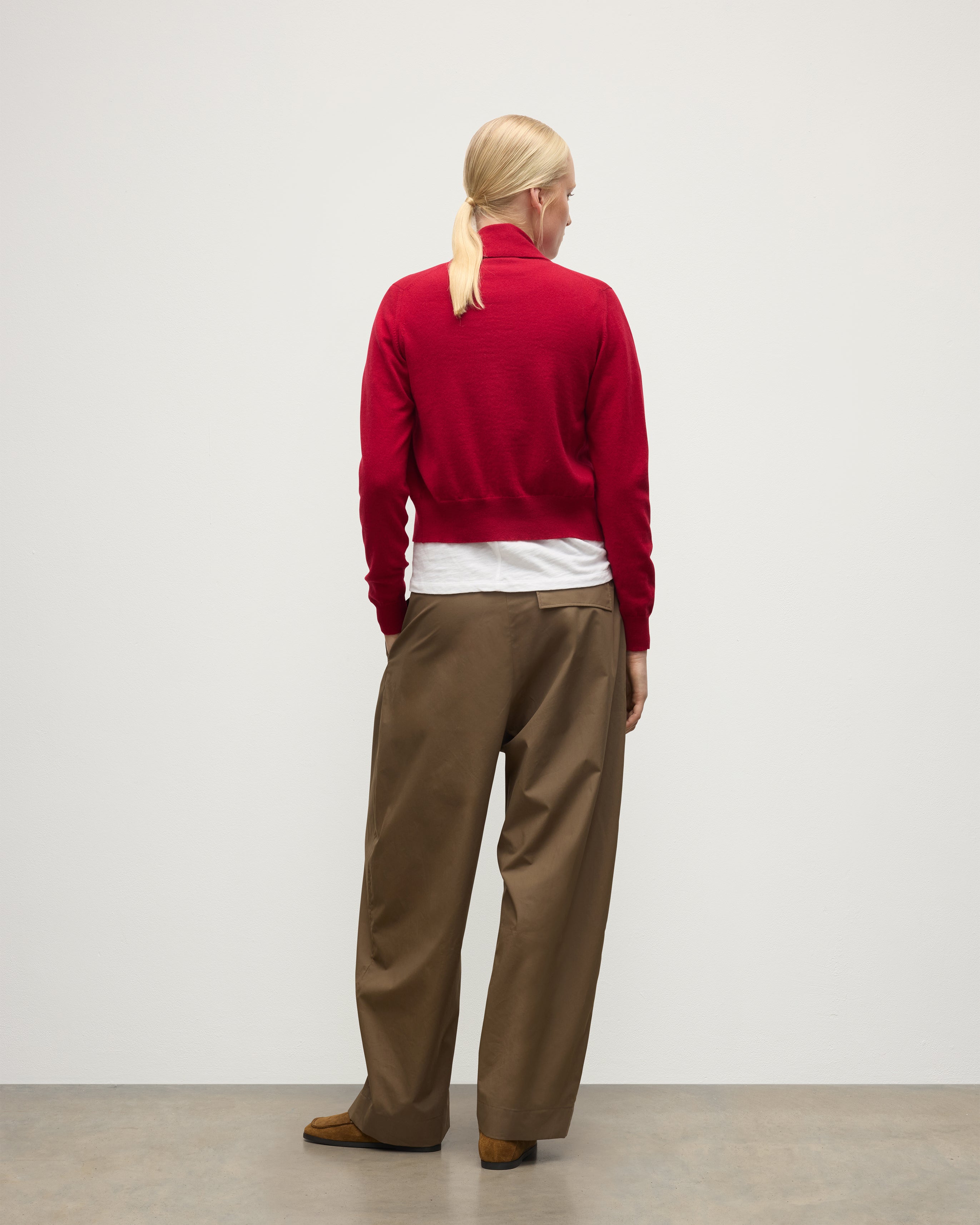 Crathie Red Shawl Cashmere Cardigan