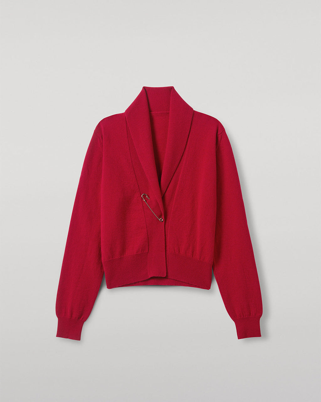 Crathie Red Shawl Cashmere Cardigan