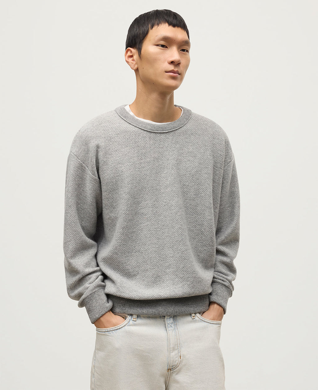 Liddell Grey Cashmere Sweatshirt