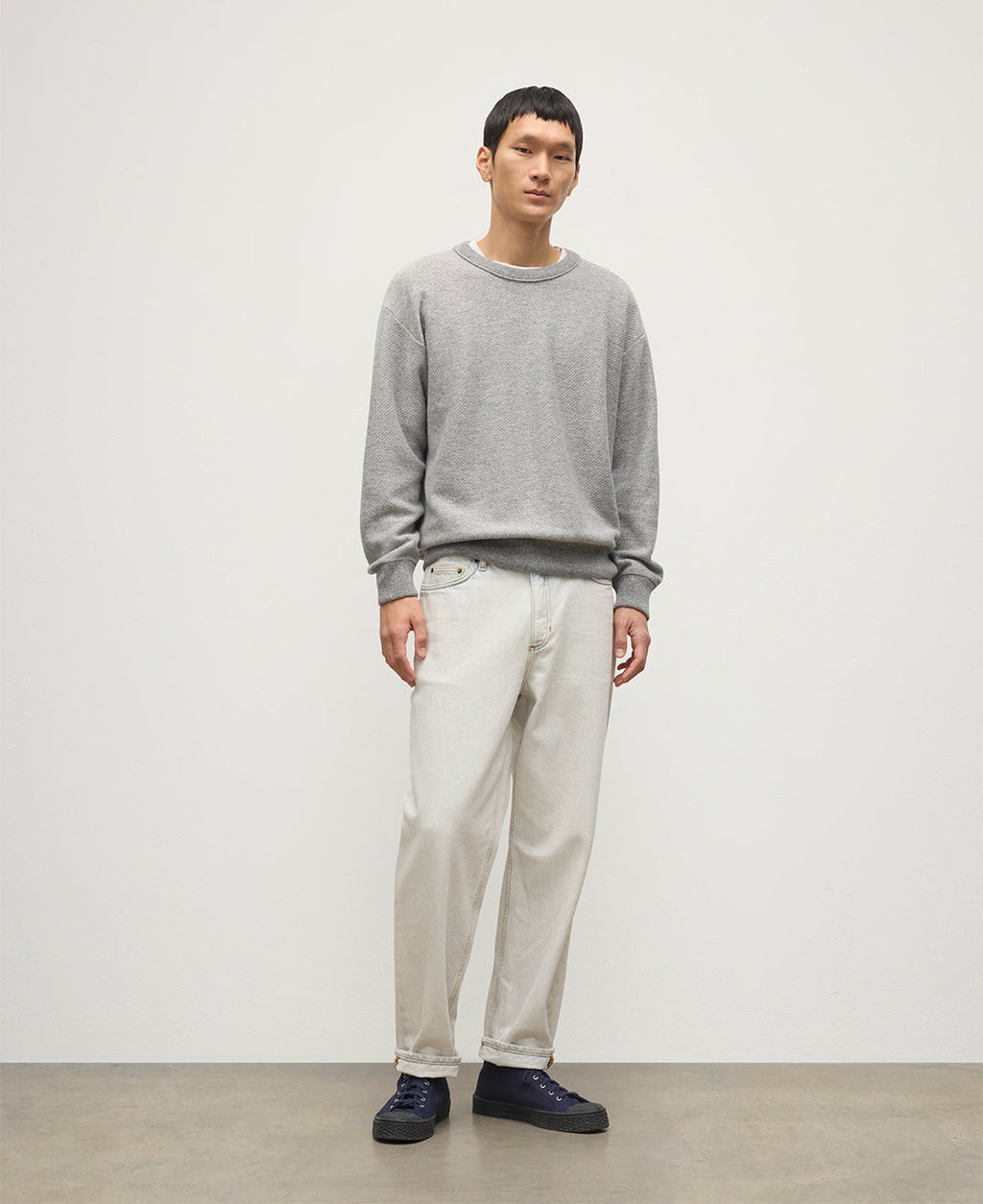 Liddell Grey Cashmere Sweatshirt