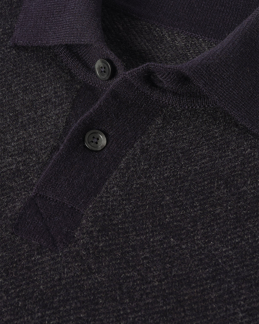 Tweel Navy & Grey Cashmere Rugby Shirt