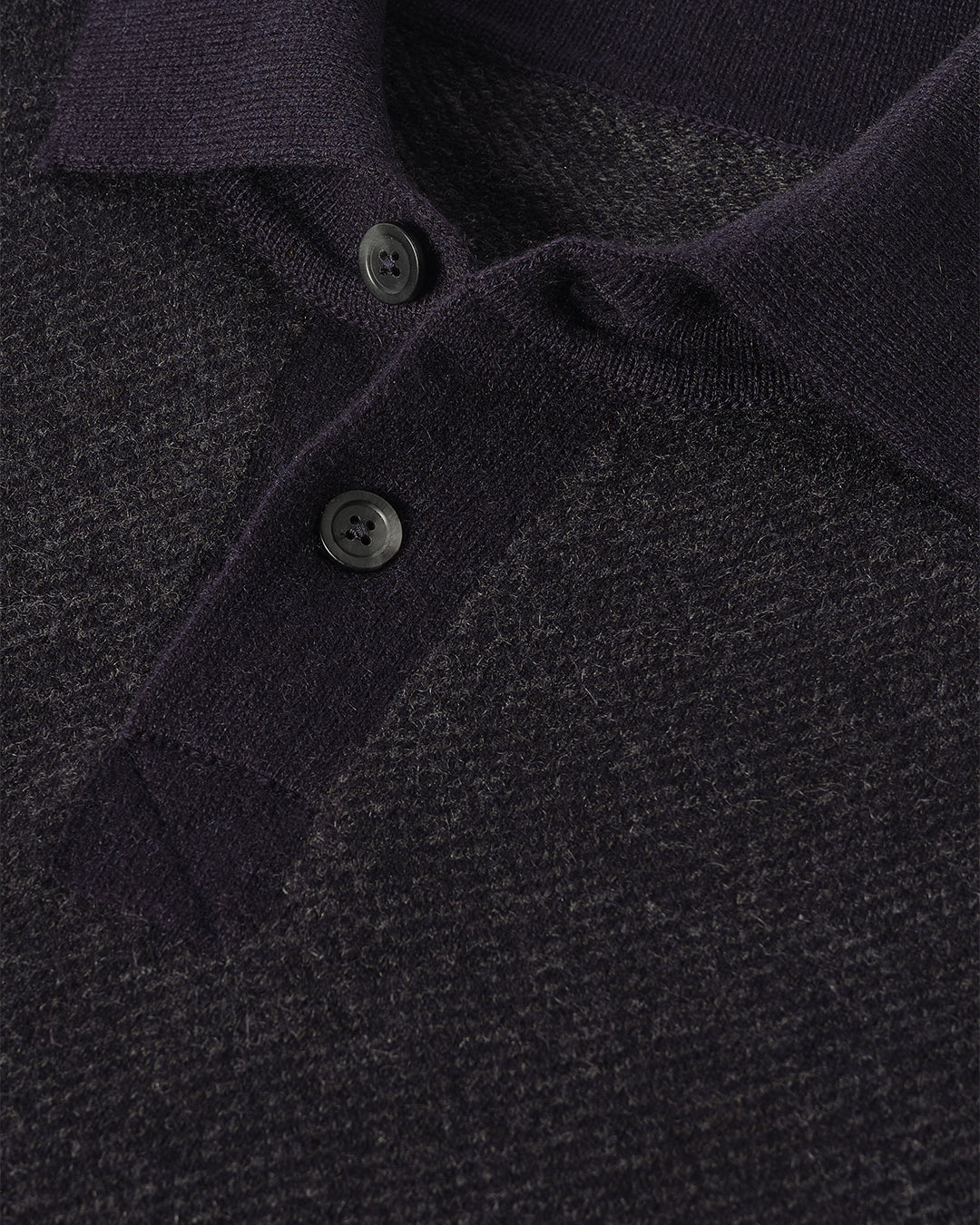 Tweel Navy & Grey Cashmere Rugby Shirt
