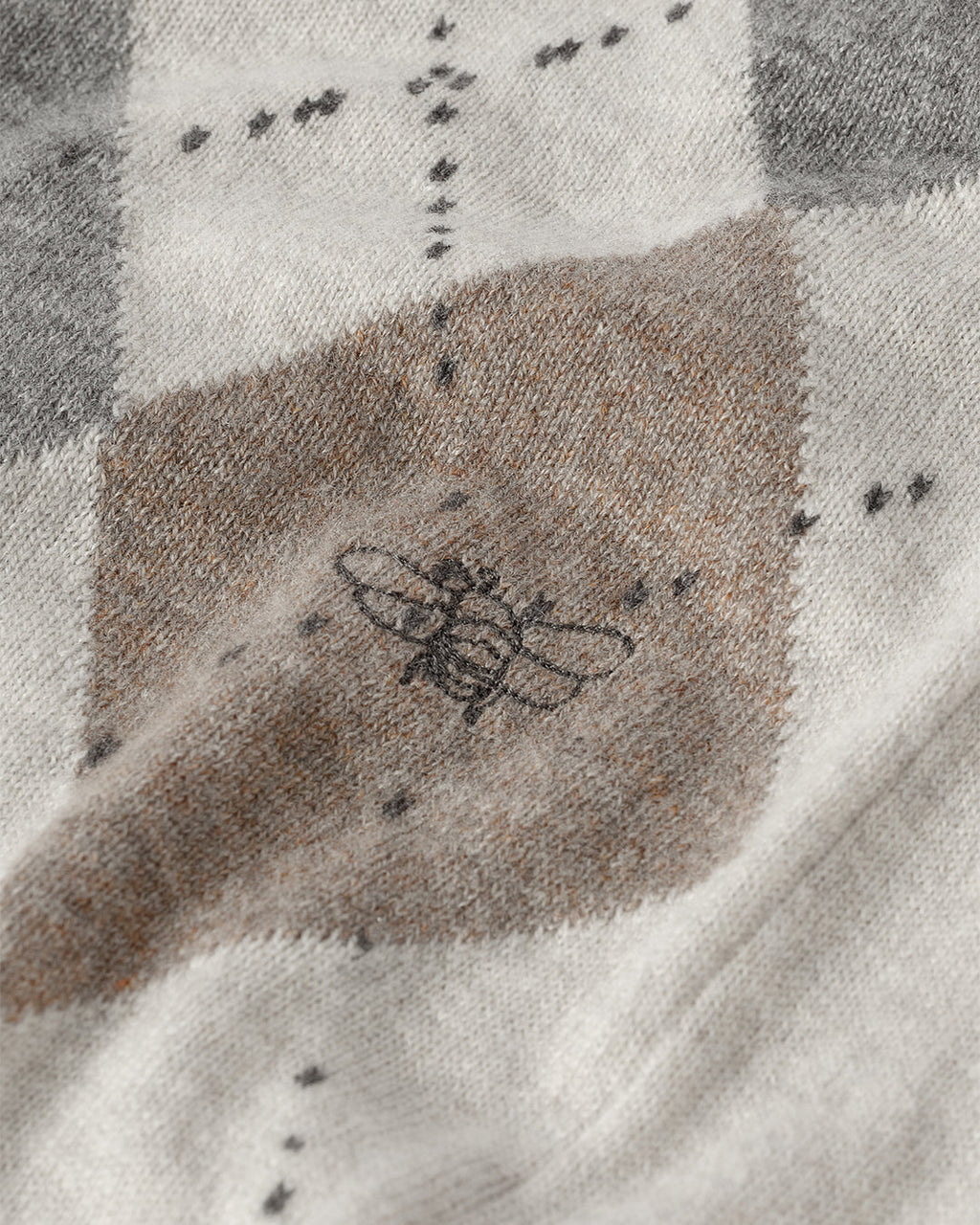 Clan Natural Argyle Cashmere Cardigan