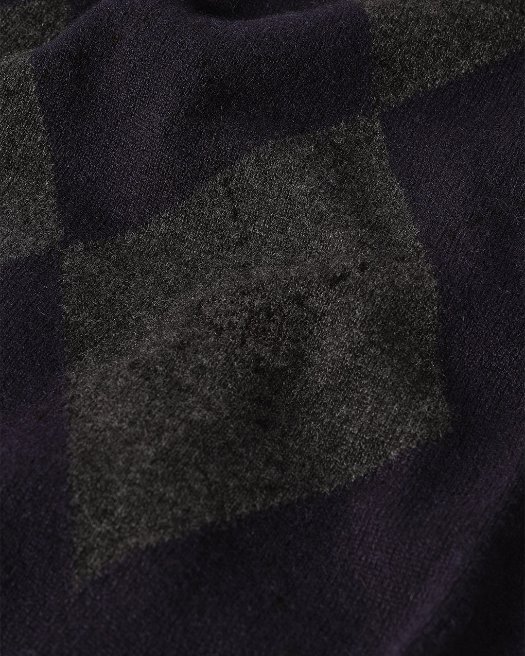 Clan Dark Navy Argyle Cashmere Jumper