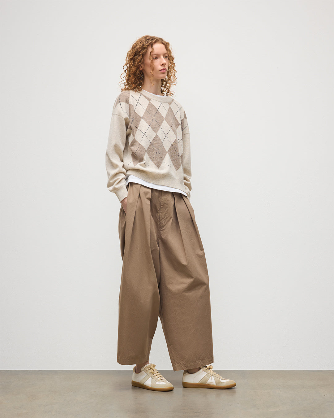 Clan Natural Argyle Cashmere Jumper