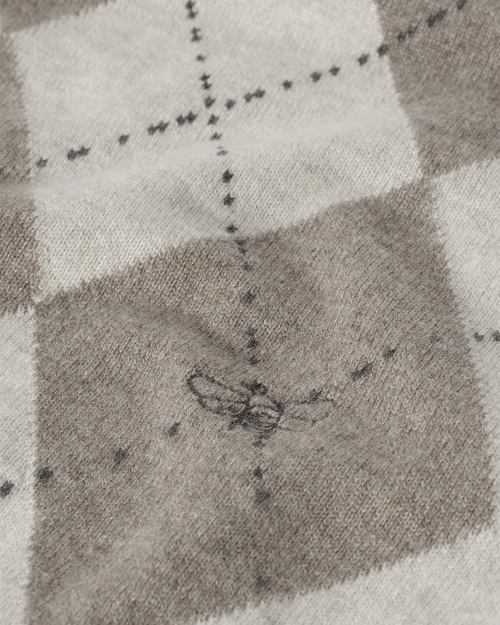 Clan Natural Argyle Cashmere Jumper