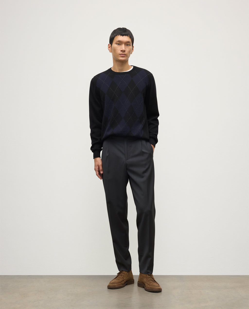 Argyll Black Cashmere Jumper