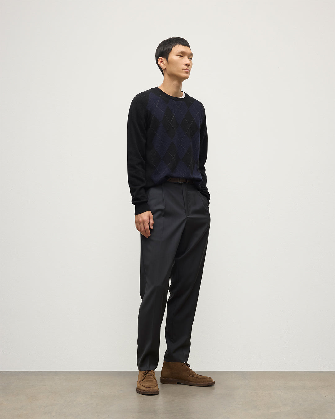 Argyll Black Cashmere Jumper