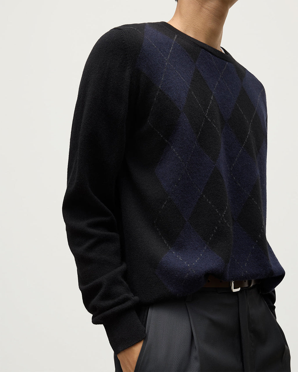 Argyll Black Cashmere Jumper