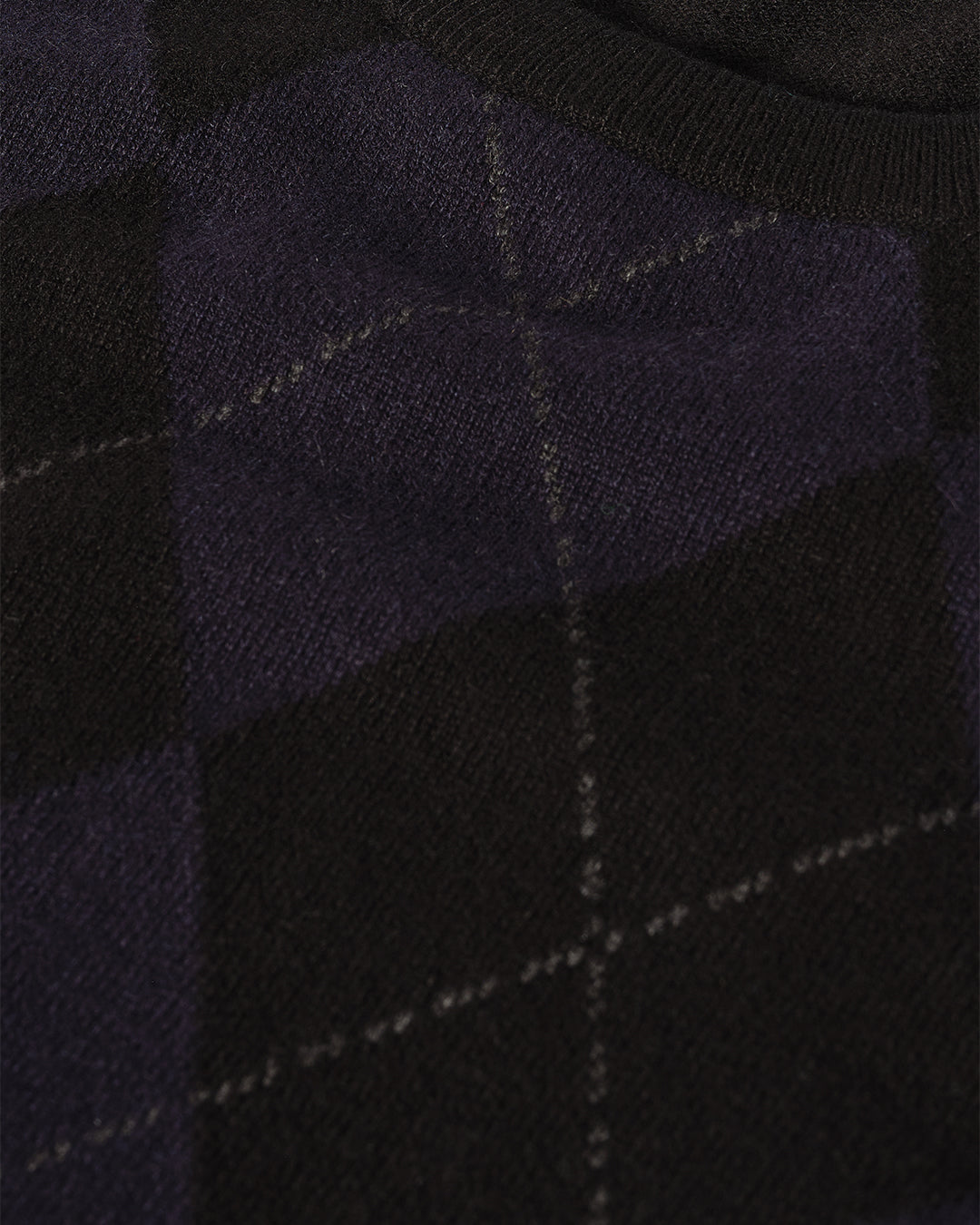Argyll Black Cashmere Jumper