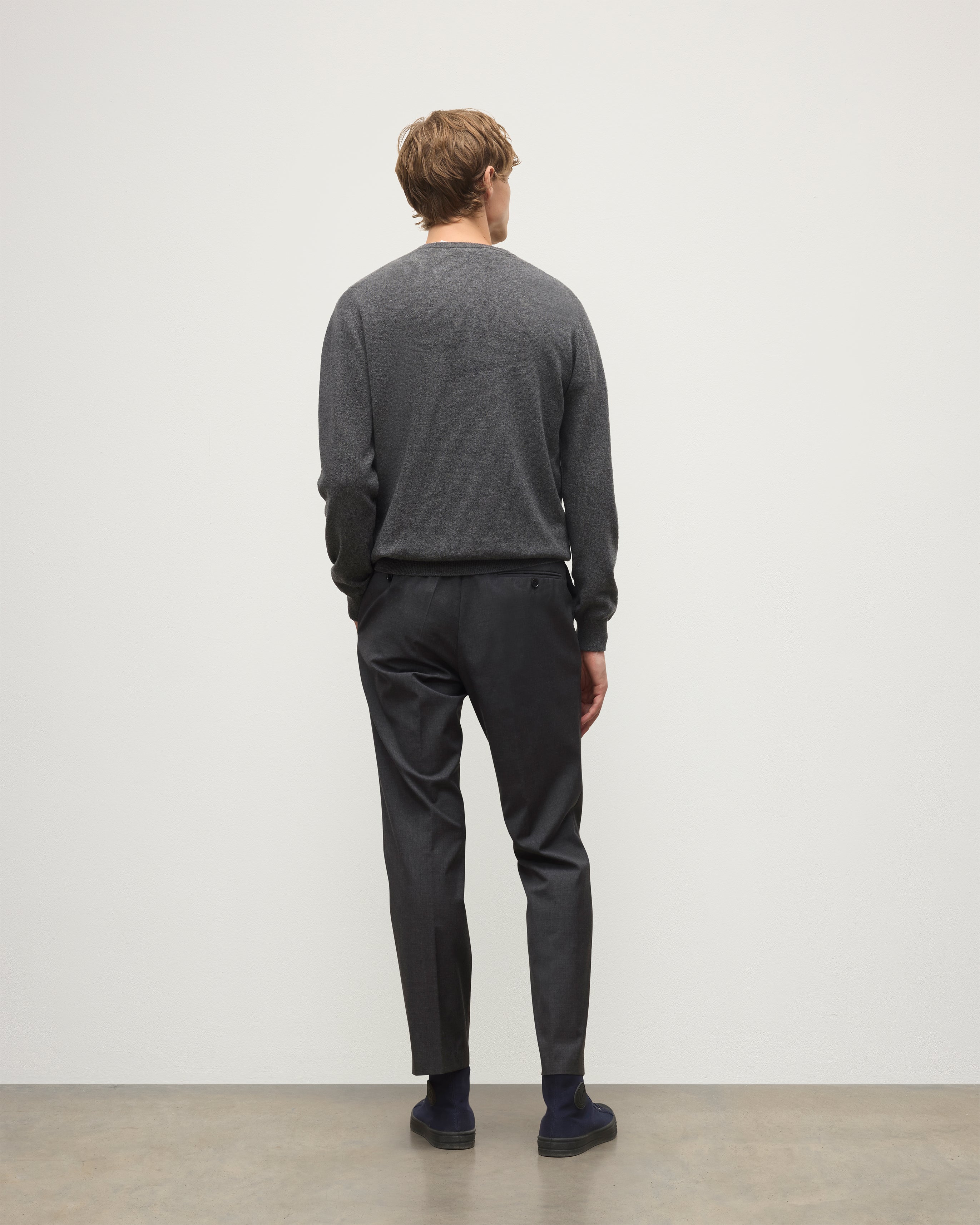 Argyll Mid Grey Cashmere Jumper