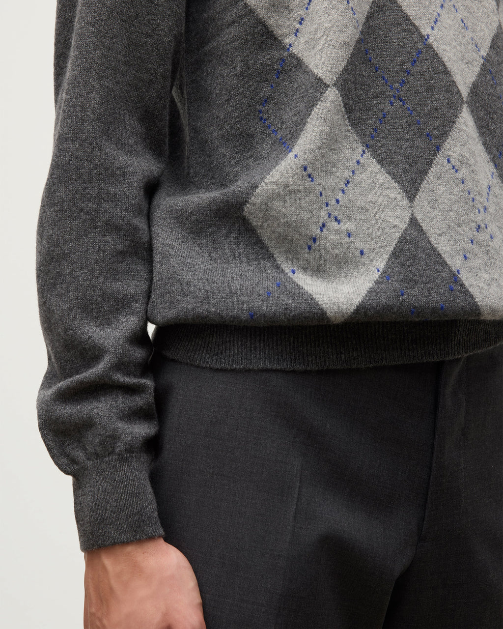 Argyll Mid Grey Cashmere Jumper