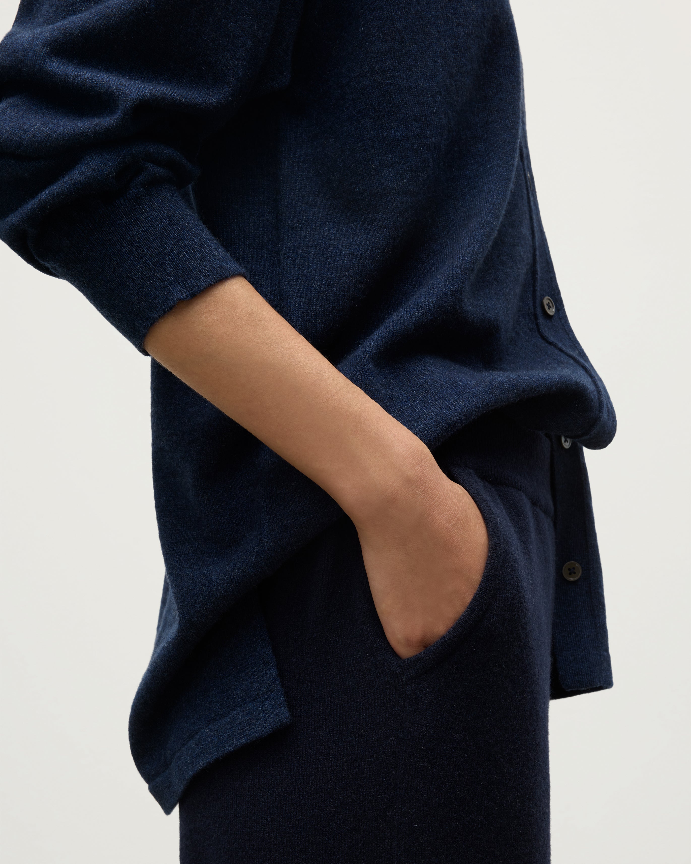 Munro Navy Cashmere Shirt