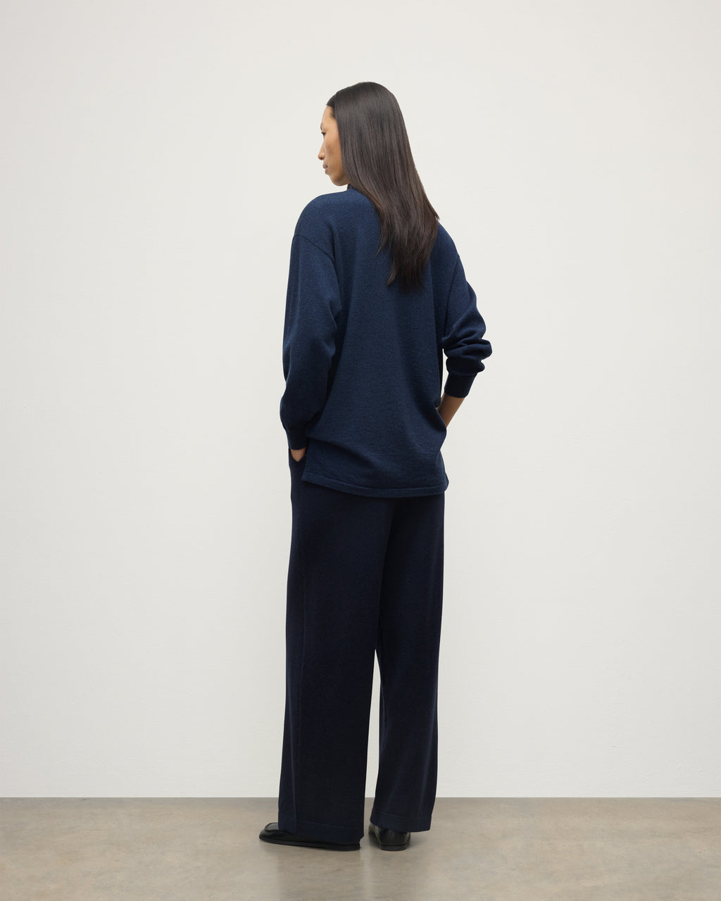 Munro Navy Cashmere Shirt